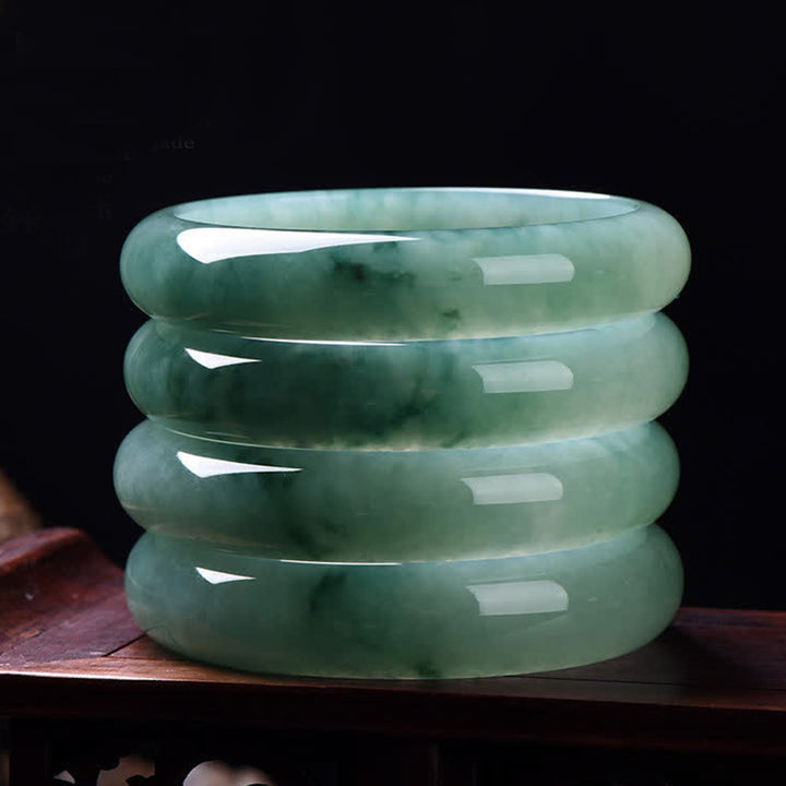 Armreif mit Buddha Stonesn, Jade, Fülle, Glück, Heilung