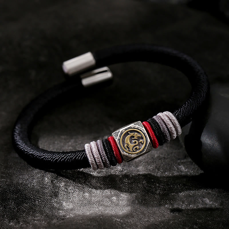 Buddha Stones 925 Sterling Silber Perfect Knot King Kong Knot Faith Strength Armband