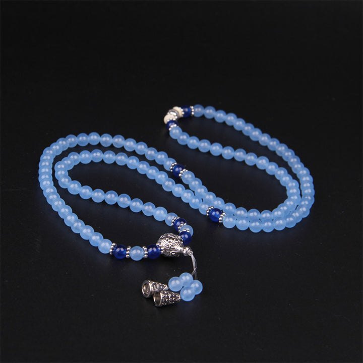 108 Perlen Blaues Kristall-Heilarmband Mala