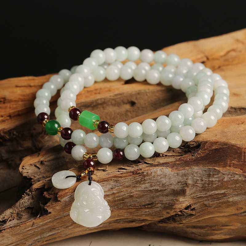 Buddha Stones, natürliches Jade-Pixiu-Buddha-Armband der Fülle