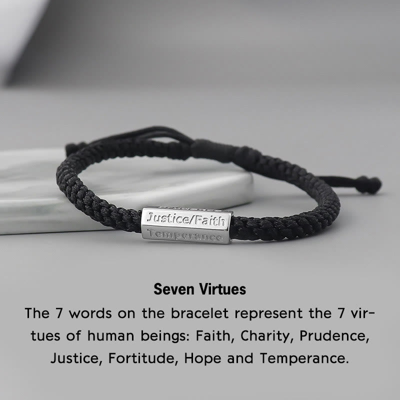 Sieben Todsünden, Sieben Tugenden, geflochtenes Armband