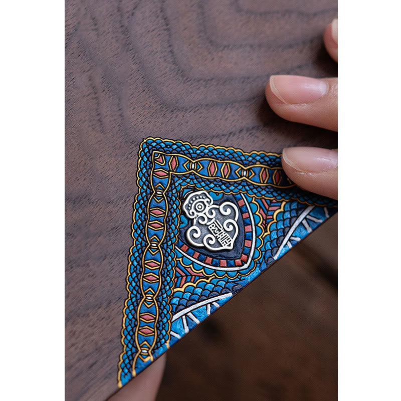 Vintage handgemachte schwarze Walnuss Holz Schmuck Aufbewahrungsbox Holz Geschenkbox