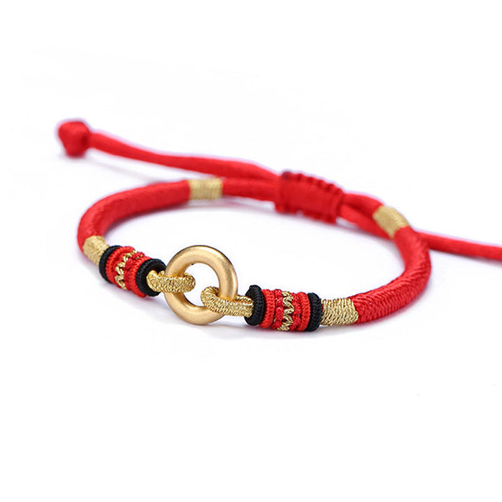 Buddha Stones FengShui Lucky Red String Couple Armband