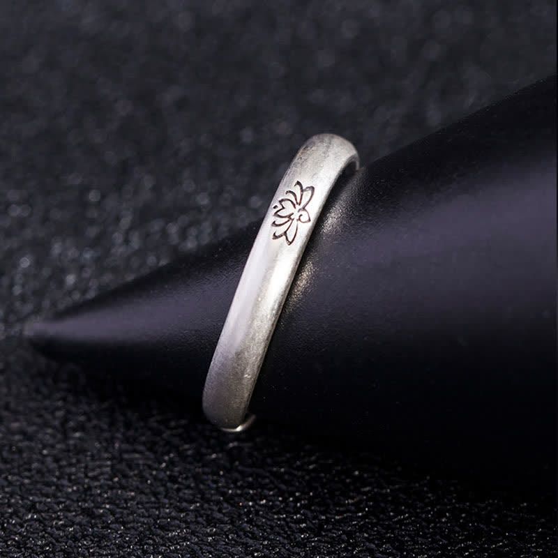 925 Sterling Silber Lotusblüten-Erleuchtungsring