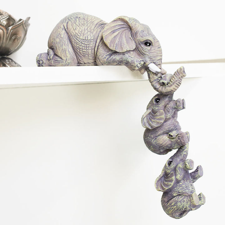 Buddha Stones, 3 Stück, Feng Shui Elefanten-Sitter-Figuren, Reichtumsfigur, Heimdekoration