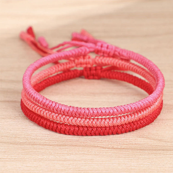 Buddha Stones Tibetisches 3-teiliges geflochtenes King-Kong-Knotenschutz-Armband