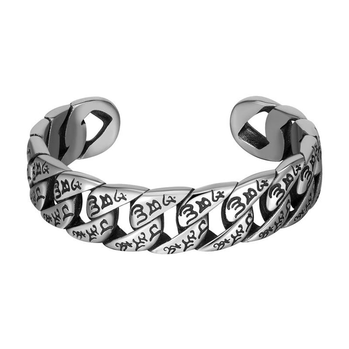 Buddha Stones Tibetisches Om Mani Padme Hum Mantra Titanstahl Peace Cuf Armreif