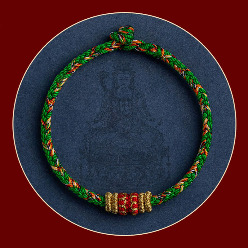 Buddha Stones, handgefertigt, chinesisches Sternzeichen, Natal, Buddha, Glück, Stärke, geflochtenes Armband