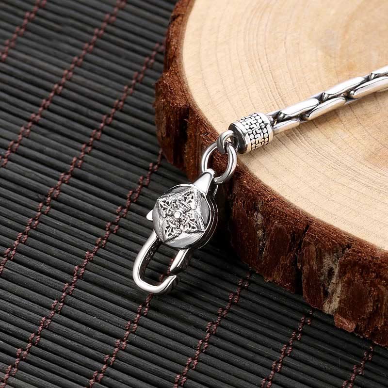 Buddha Stones, tibetisches Doppel-Dorje-Armband, Om Mani, Padme Hum, Buddha, Hakenkreuz, Vajra, Stärke