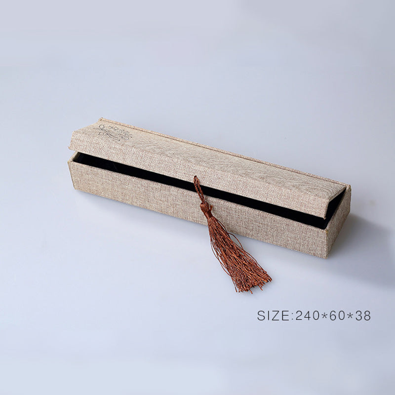 Buddha Stones, Lotus-Muster, Schmuck-Aufbewahrungsbox, Geschenkbox, Quasten