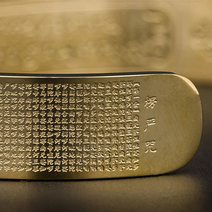 Buddha Stones Shurangama Mantra Gravur Titanstahl Segensarmband