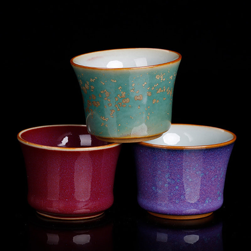 Buddha Stones Kiln Change Keramik Bambus Design Teetasse Kung Fu Teetasse
