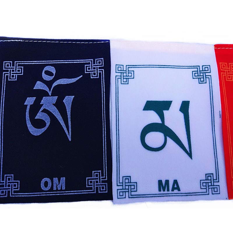 Tibetischer Segen Windpferd Om Mani Padme Hum Outdoor Auto Gebetsfahne Dekoration