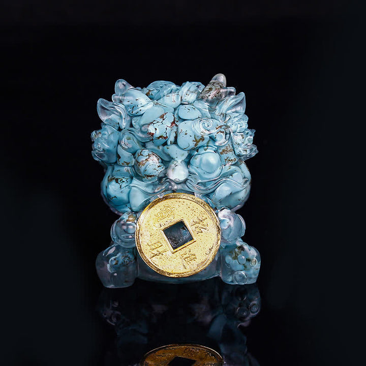 Buddha Stones, handgefertigt, niedlich, PiXiu, Goldmünze, Kristall, Fengshui, Energie, Reichtum, Glück, Heimdekoration