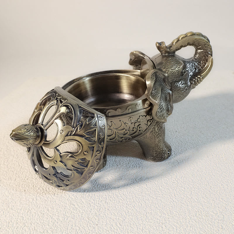 Räucherstäbchenhalter aus Legierung mit Buddha Stonesn, Elefant, Heimdekoration, Räuchergefäß