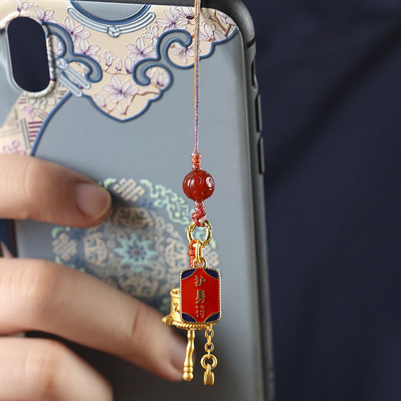 Buddha Stones, tibetische Om Mani Padme Hum Gebetsmühle, Amulett, Charm, Schutz, Handy-Hängedekoration