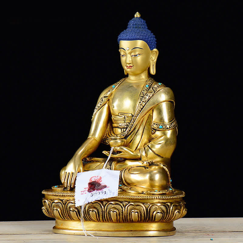 Buddha Shakyamuni Mitgefühl Kupfer Statue Dekoration