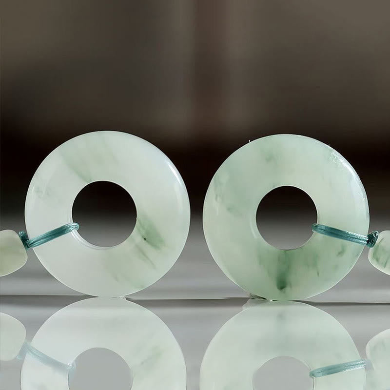 Halsketten-Anhänger mit Buddha Stonesn, natürlicher Jade, Friedensschnalle, Wohlstand