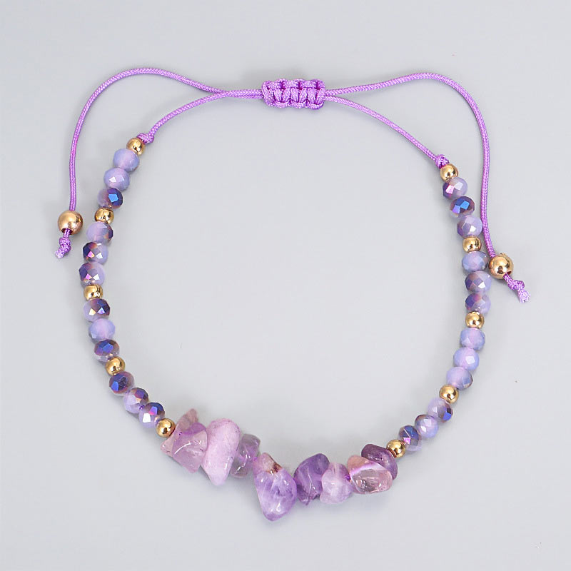 Buddha Stones Amethyst Purify Strickarmband