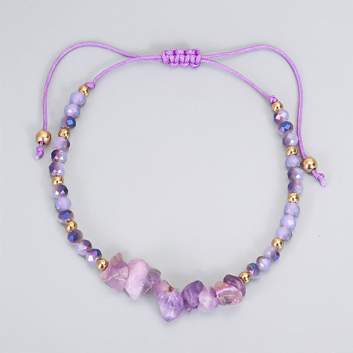 Buddha Stones Amethyst Purify Strickarmband