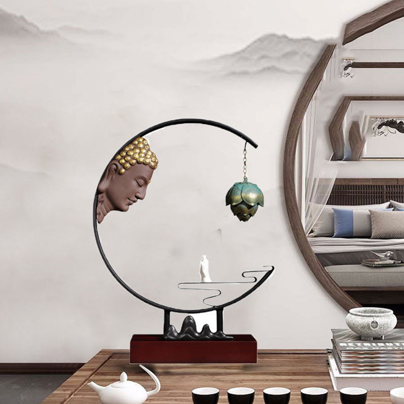 Buddha Stones Lotus Meditation Räuchergefäß zum Aufhängen, Dekoration