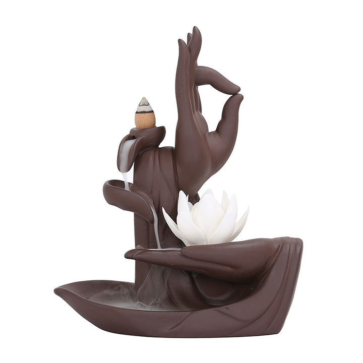 Buddha Stones, tibetischer Lotus-Segen-Räuchergefäß, Dekoration