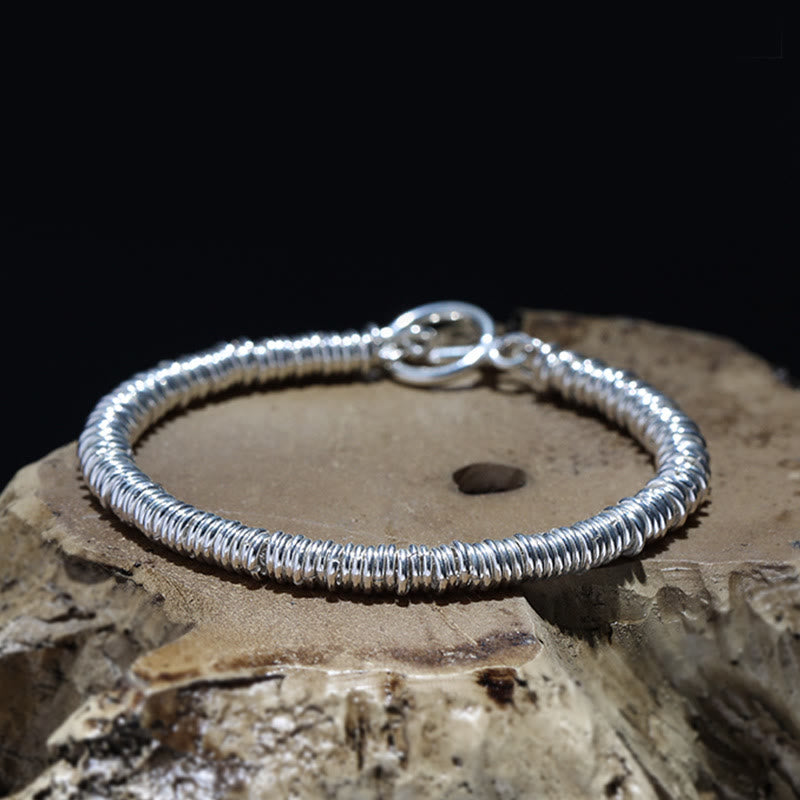 Buddha Stones Einfaches Kreismuster-Design-Glückskettenarmband