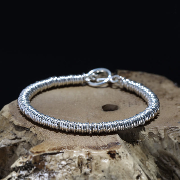 Buddha Stones Einfaches Kreismuster-Design-Glückskettenarmband