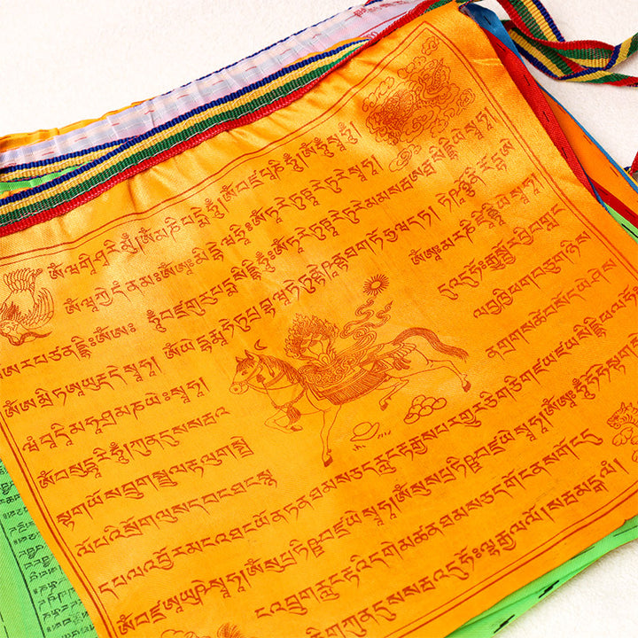 Buddha Stones Outdoor Langlebige Windhorse 20 Stück Gebetsfahnen