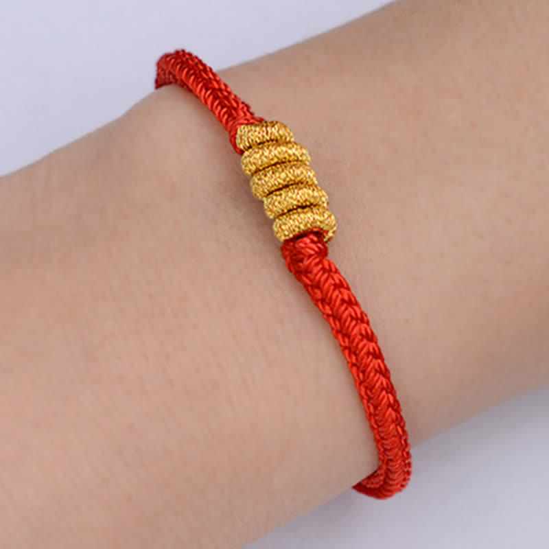 Handgefertigtes schlichtes Design chinesisches Knoten-Glücks-Stärke-Geflecht-Schnur-Armband