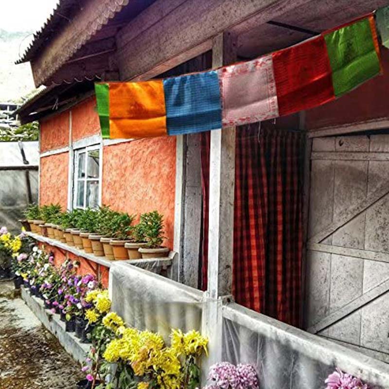 Buddha Stones Outdoor Langlebige Windhorse 20 Stück Gebetsfahnen