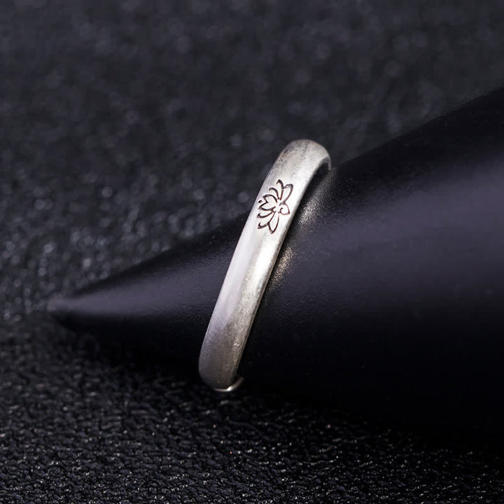925 Sterling Silber Lotusblüten-Erleuchtungsring