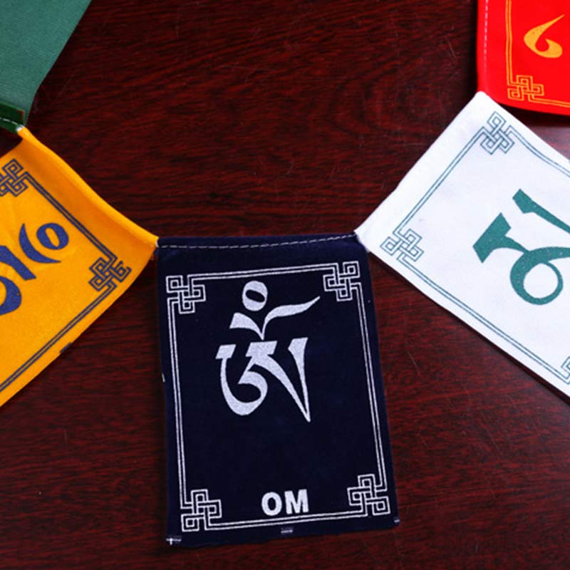 Tibetischer Segen Windpferd Om Mani Padme Hum Outdoor Auto Gebetsfahne Dekoration