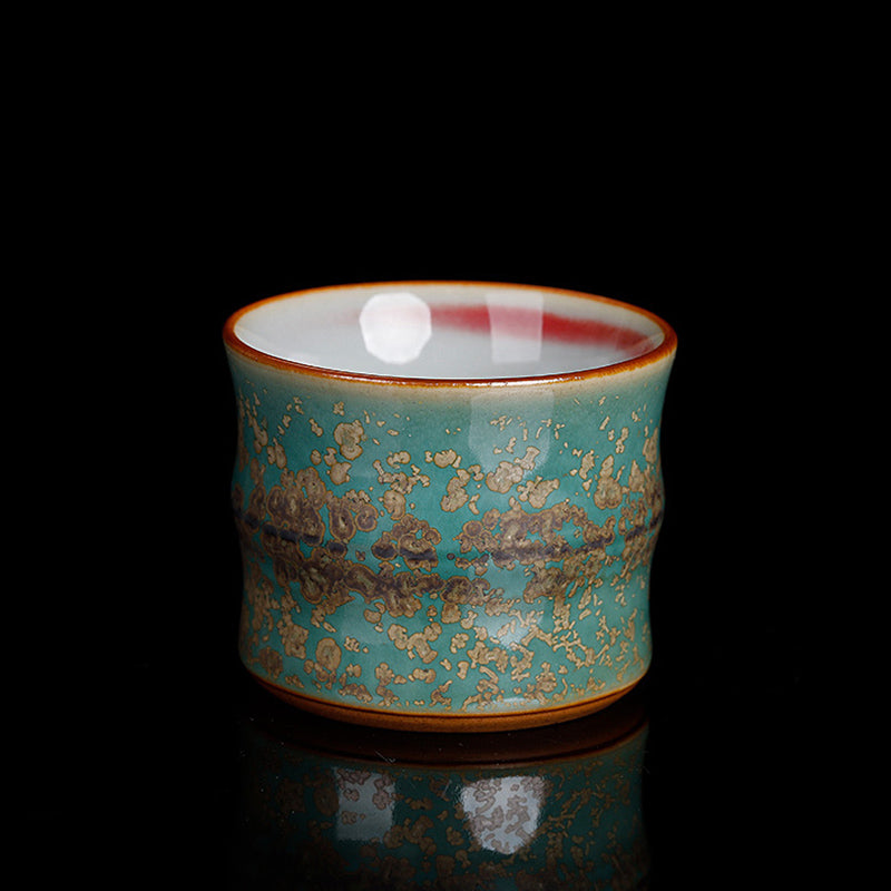 Buddha Stones Kiln Change Keramik Bambus Design Teetasse Kung Fu Teetasse
