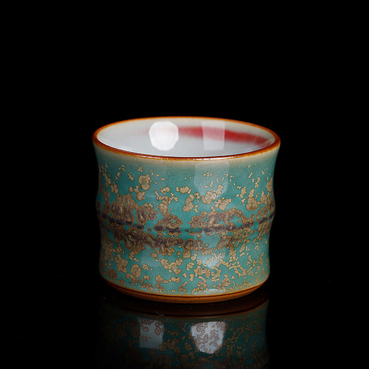 Buddha Stones Kiln Change Keramik Bambus Design Teetasse Kung Fu Teetasse