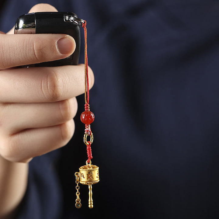 Buddha Stones, tibetische Om Mani Padme Hum Gebetsmühle, Amulett, Charm, Schutz, Handy-Hängedekoration