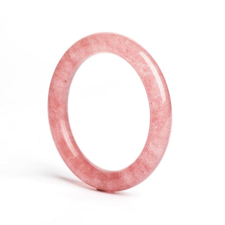 Buddha Stones Natürlicher Erdbeerquarz Love Healing Armband Armreif