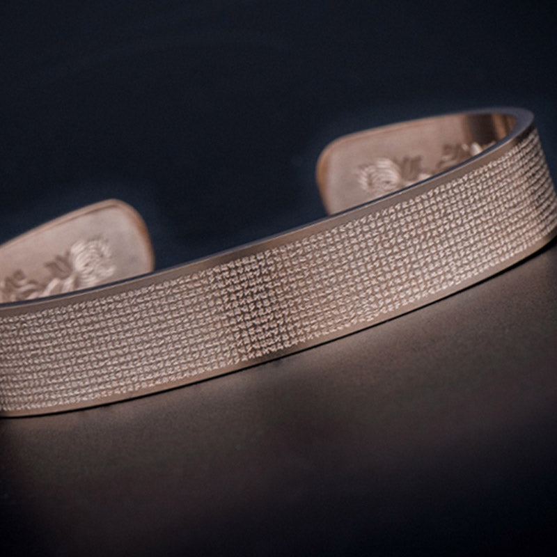 Buddha Stones Shurangama Mantra Gravur Titanstahl Segensarmband