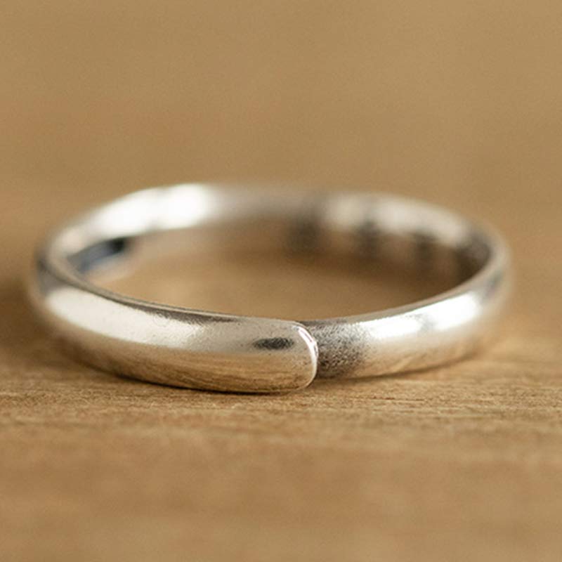 Buddha Stones 925 Sterling Silber Chinesischer Sternzeichen Natal Buddha Segen Paar Ring