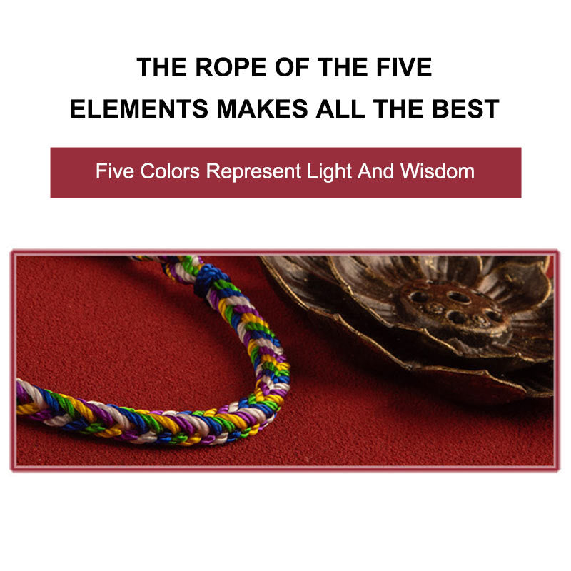 Buddha Stones „Möge alles nach deinen Wünschen gehen“, mehrfarbiges Glücksarmband