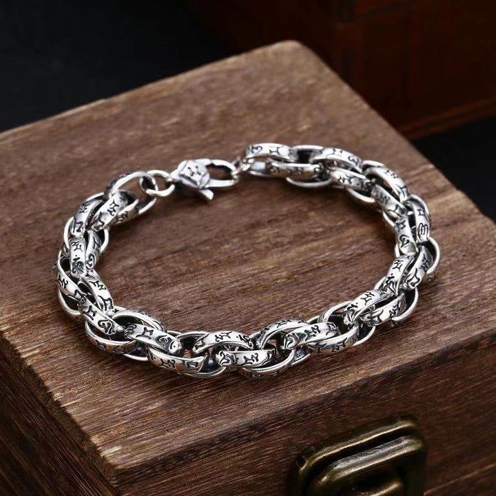 Buddha Stones, tibetisches Om Mani Padme Hum, geschnitztes Amulett, Kreativitätsarmband