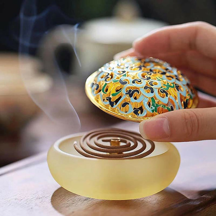 Lotus Liuli Crystal Healing Meditation Weihrauchbrenner