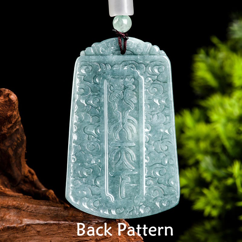 Buddha Stones, Jahr des Drachen, chinesisches Sternzeichen, Drache reist um die Welt, Jade-Stärke-Halsketten-Anhänger
