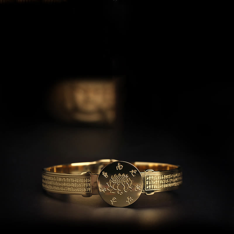 Buddha Stones, Yin Yang, Lotus, Om Mani, Padme Hum, Mantra, Titanstahl, Harmonie-Armband