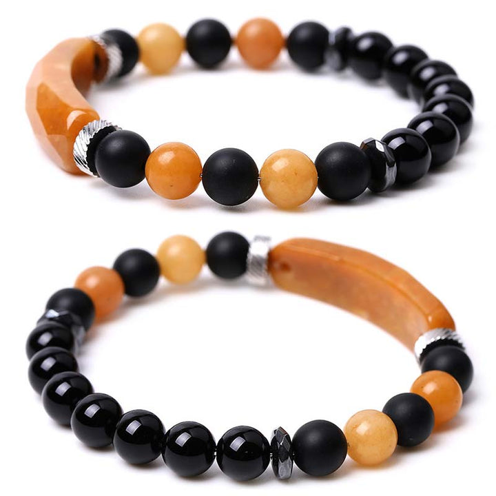 Buddha Stones Naturkristall-Heilarmband mit blauem Aventurin