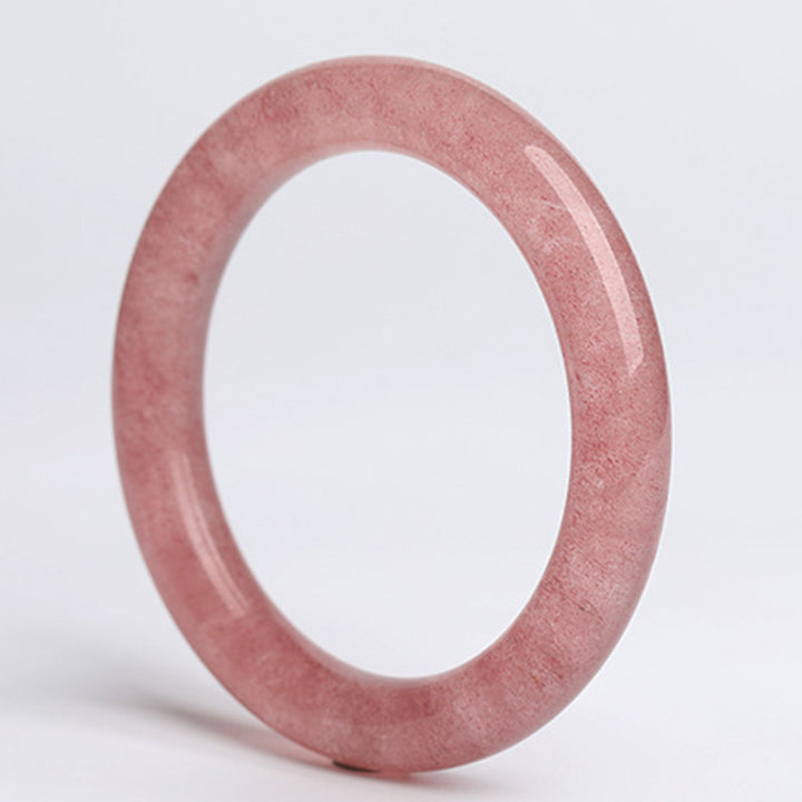 Buddha Stones Natürlicher Erdbeerquarz Love Healing Armband Armreif