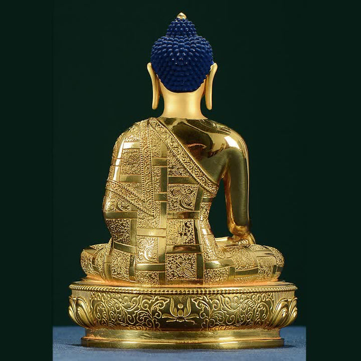 Buddha Shakyamuni Figur Erleuchtung Kupferstatue Heimdekoration