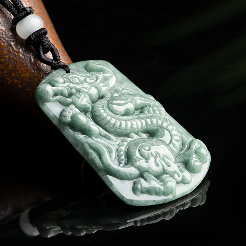 Buddha Stones, Jahr des Drachen, chinesisches Sternzeichen, Drache, Jade, Erfolg, Amulett, Halskettenanhänger