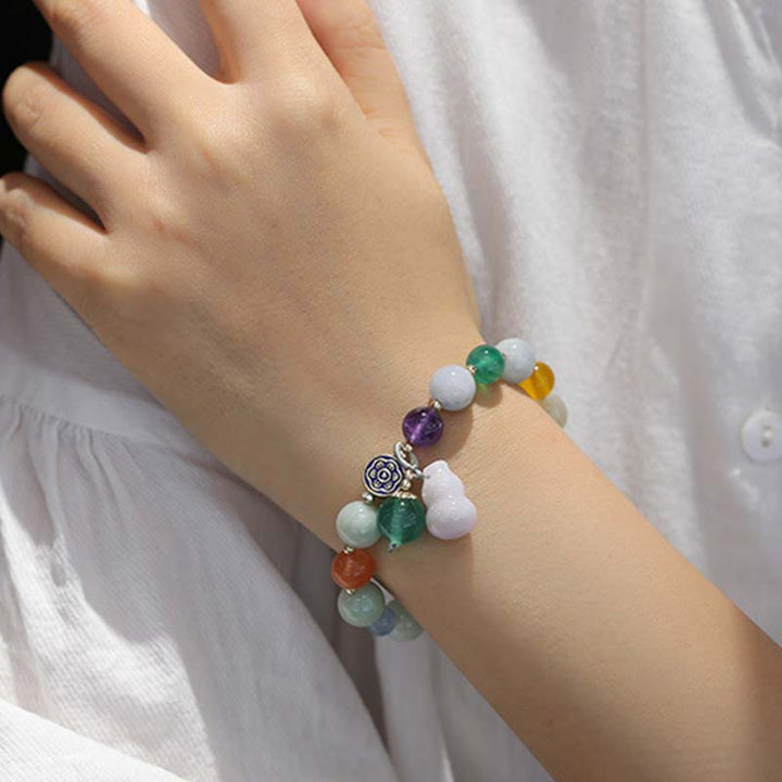 Glücksarmband Kürbis-Jade-Armband