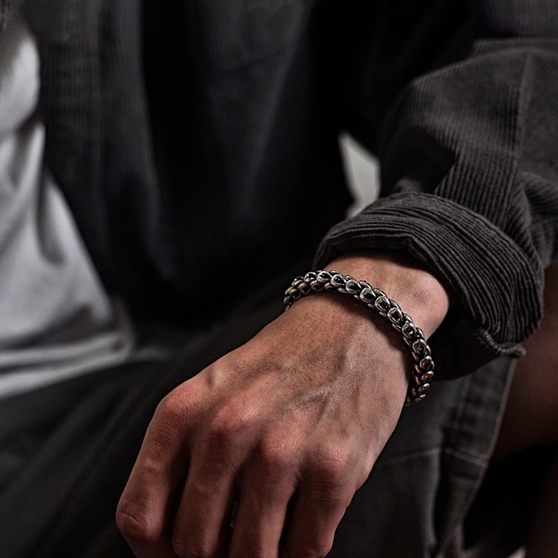 Armband mit Buddha Stonesn, Retro-Drachenschuppenmuster, Erfolg, Stärke